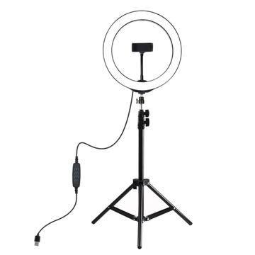 PULUZ PKT3035 10.2" Ring Light LED Fill Light + 1.1m Tripod Stand for Vlogging Live Broadcast