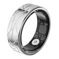 PX02 Crack Design Multi-Function Smart Ring with Photo Control - Size: 17.4mm - Silver