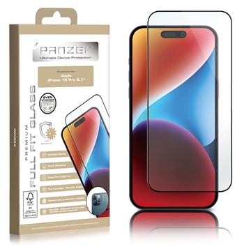 Panzer Premium Full -Fit iPhone 15 Pro Ochranná Fólia na Displej - Čierna