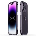 Kovový Nárazník iPhone 14 Pro Max v štýle Polar Lights - Fialová