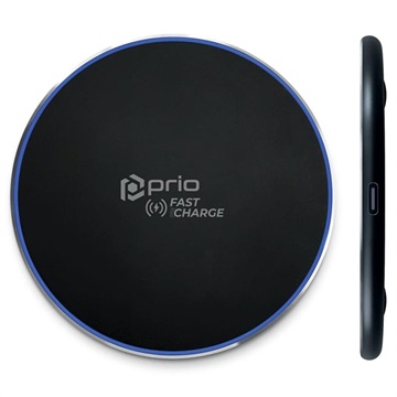 Prio Universal Fast Wireless nabíjačka - 15W - čierna