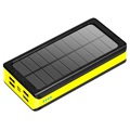 PSOOO PS -406 Solar Power Bank/Wireless Charger - 20000 mAh - žltá