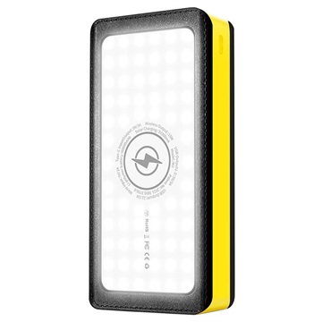 PSOOO PS -406 Solar Power Bank/Wireless Charger - 20000 mAh - žltá