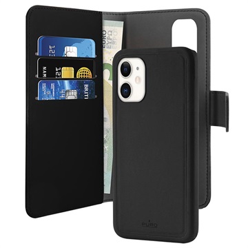 Puro 2-v-1 iPhone 11 Magnetic Wallet Case-Čierna