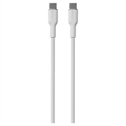 Puro Icon Soft USB-C / USB-C kábel - 1,5 m - biely