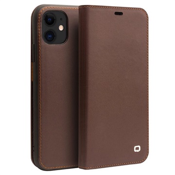 Qialino Classic iPhone 11 Wallet Leather Case (Open Box - Bulk Satisfactory) - Coffee