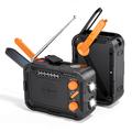 R-N31 Solar Hand Crank Emergency Radio with Power Bank 5000mAh - Black