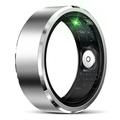 R5 Aluminum Alloy Smart Ring with Charging Case - Size: 10/19.9mm - Silver