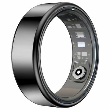 R99 Fitness & Wellness Smart Ring with Charging Case - Size: 10/19.9mm - Black