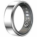 R99 Fitness & Wellness Smart Ring with Charging Case - Size: 10/19.9mm - Silver