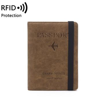 Cestovná peňaženka RFID / Passport Držiteľ - Káva