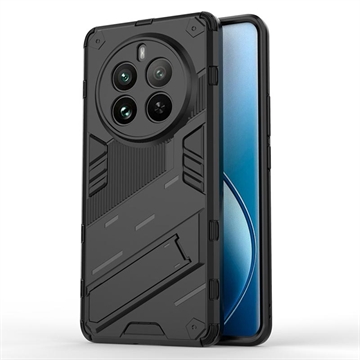 Realme 12 Pro/12 Pro+ Armor Series Hybridné Puzdro so Stojanom - Čierne