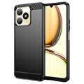 Realme C53/Narzo N53 Puzdro z Brúseného TPU - Uhlíkové Vlákno