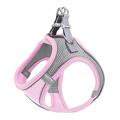 Reflective Cat/Dog Harness with Leash - L - Pink / Grey