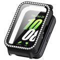 Samsung Galaxy Fit3 Rhinestone Decorative Case with Screen Protector - Black