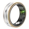 SR03 Ultra-Thin Multifunctional Smart Ring - Size: 10/19.9mm - Gold Edge / Silver