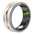 SR03 Ultra-Thin Multifunctional Smart Ring - Size: 10/19.9mm - Gold Middle / Silver