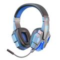 SY-T830 Káblové/bezdrôtové slúchadlá cez uši s LED svetlom Bluetooth Dual Mode Low Latency E-sports Gaming Headphone - modré