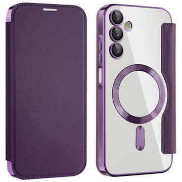 Samsung Galaxy A15 Flip Case with Card Slot - MagSafe Compatible - Purple