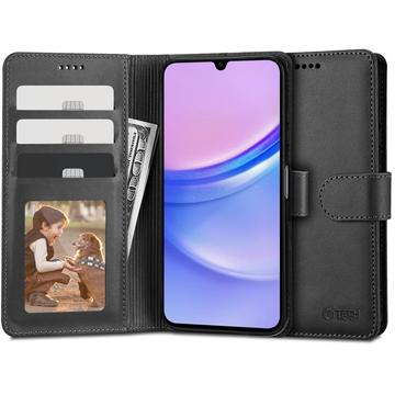 Samsung Galaxy A15 Tech-Protect Wallet Case W. Magnet & Stand - Black