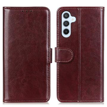 Samsung Galaxy A16 Wallet Case with Magnetic Closure - Brown