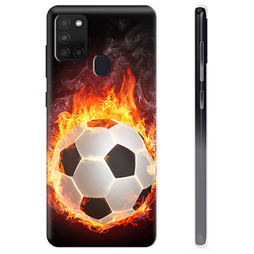 Samsung Galaxy A21s puzdro TPU - Futbalový plameň