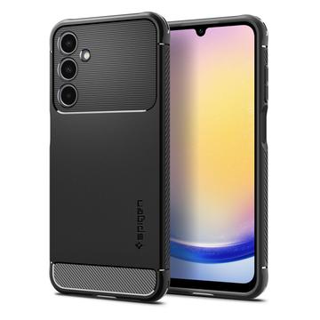 Puzdro Samsung Galaxy A25 Spigen Rugged Armor TPU - Čierna