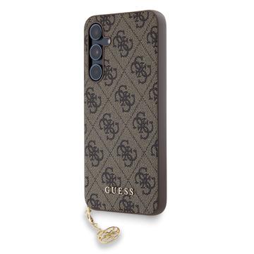 Samsung Galaxy A55 Guess 4G Charms Collection Hybridné Puzdro - Hnedá