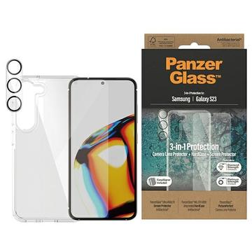 Ochranný balík 3 v 1 PanzerGlass pre Samsung Galaxy S23 5G – Priehľadný