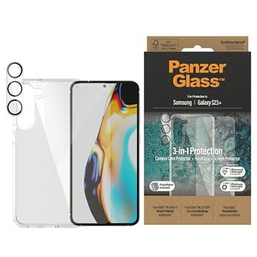 Ochranný balík 3 v 1 PanzerGlass pre Samsung Galaxy S23+ 5G – Priehľadný