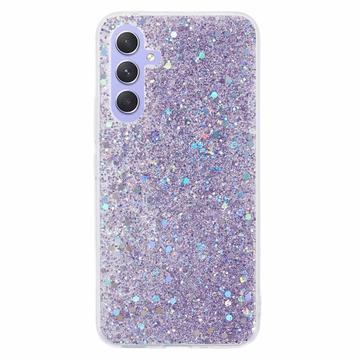 Samsung Galaxy S24 FE Glitter Flakes TPU Case - Purple