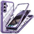 Samsung Galaxy S24 FE Magnetic Case with Tempered Glass Screen Protector - MagSafe Compatible - Purple