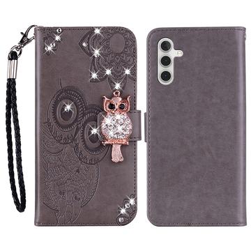 Samsung Galaxy S24 FE Owl Rhinestone Wallet Case