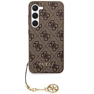 Samsung Galaxy S24 Guess 4G Charms Collection Hybridné Puzdro - Hnedá