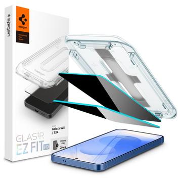 Samsung Galaxy S24/S25 Spigen Glas.tR Ez Fit Privacy Screen Protector - 2 Pcs.