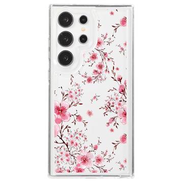 Samsung Galaxy S24 Ultra Fashion TPU Case - Pink Flowers