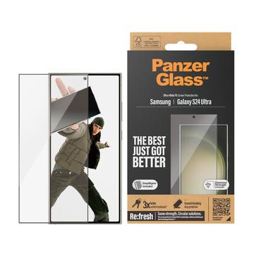 Ochrana obrazovky z tvrdeného skla Samsung Galaxy S24 Ultra PanzerGlass Ultra-Wide Fit EasyAligner - Čierny okraj