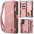 Samsung Galaxy S25 Caseme 008 2-in-1 Multifunctional Wallet Case - Pink