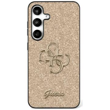 Samsung Galaxy S25 Guess Fixed Glitter 4G Metal Logo Case - Gold