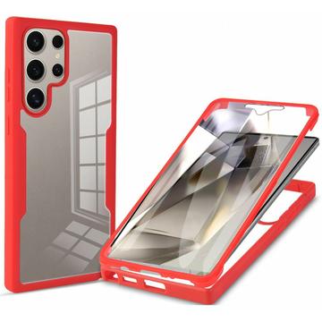 Samsung Galaxy S25 Ultra 360 Protection Series Case - Red / Clear