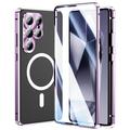 Samsung Galaxy S25 Ultra Magnetic Case with Tempered Glass Screen Protector - MagSafe Compatible - Purple