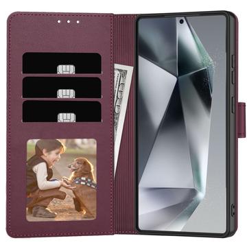 Samsung Galaxy S25 Ultra Tech-Protect Wallet Case W. Magnet & Stand - Mulberry