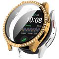 Samsung Galaxy Watch7 Rhinestone Decorative Case with Screen Protector - 40mm - Gold