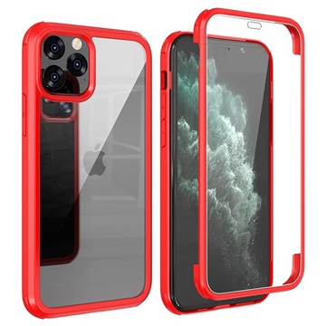 Shine & Chráňte 360 ​​iPhone 11 Pro Hybrid Case - Red / Clear