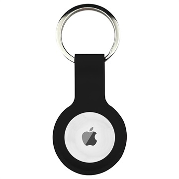 Silikónový puzdro Apple Airtag s keychain - čierna