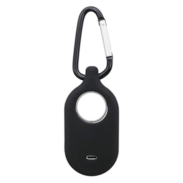 Samsung Galaxy SmartTag 2 Silikone Case s Keychain - čierna