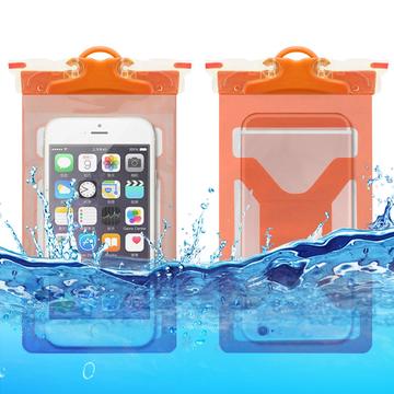 Soft PVC Universal IPX8 Waterproof Case - 6.5" - Orange