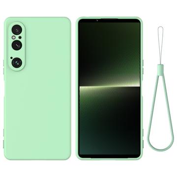 Tekutý silikónový obal na Sony Xperia 1 VI - Zelená