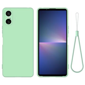 Tekutý silikónový obal na Sony Xperia 10 VI - Zelená