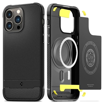 Spigen Rugged Armor Mag iPhone 14 Pro Max TPU Case - Black